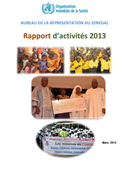 Rapport annuel du Bureau OMS Sénégal pour l'année 2013