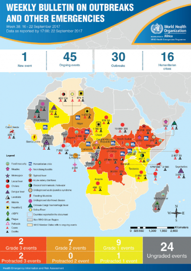 WHO AFRO Outbreaks and Emergencies Weekly Bulletin, Week 38: 16 - 22 September 2017
