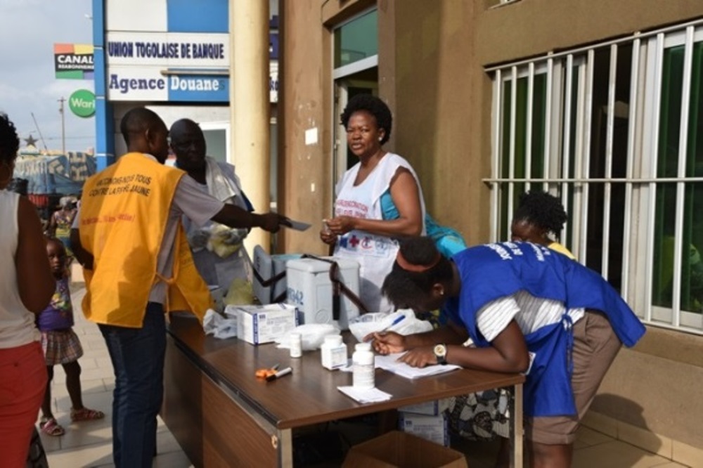Poste de vaccination installée à la frontière Togo-Ghana