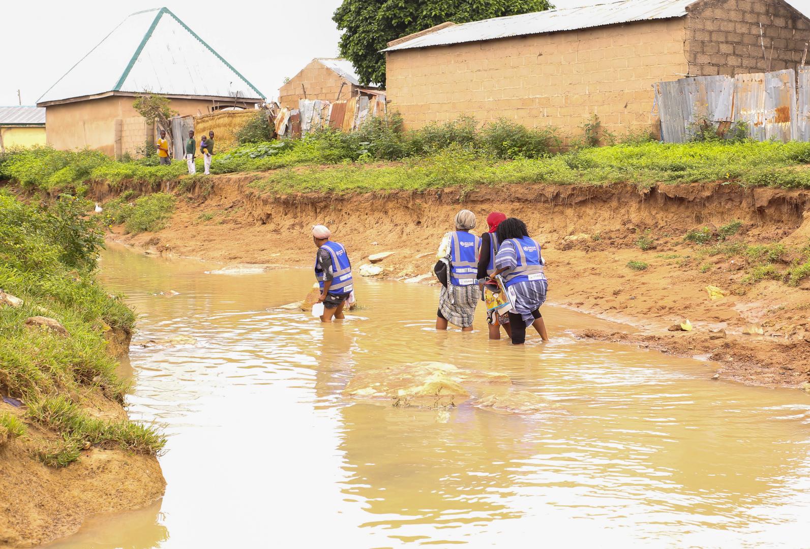 WHO personnel on active surveillance in flood-prone community of Adamawa State.jpg