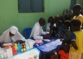 Measuring blood pressure at Soba LGA of Kaduna State