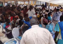 A cross section of the community members atteding the launch of the AVW in Juba A cross section of the community members atteding the launch of the AVW in Juba