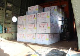 Delivery of cholera vaccines in South Sudan.