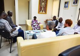 La mission en échange avec le Représentant de l'OMS au Burkina Faso