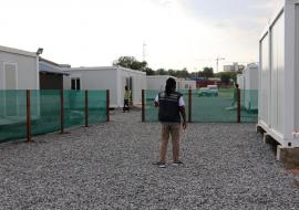 The Ebola Treatment Unit constructed by WHO 