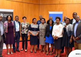 Members of Parliament, Ministry of Health, WHO officials and partners at the breakfast meeting