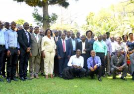Participants at the stakeholder workshop to strengthen routine health facility data analysis and use