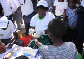 Malaria testing services were offered during the commemoration