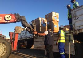 WHO-EMERGENCIES-LOADING OF EMERGENCY ITEMS IN BEIRA FOR PEMBA JEROME SOUQUET