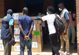 WHO delivered lifesaving medicines and medical supplies to assist the internally displaced people, returnees and host communities in Lainya, Wonduruba and Katigiri counties of Central Equatoria State