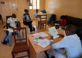 Equipa de avaliação na província de Inhambane