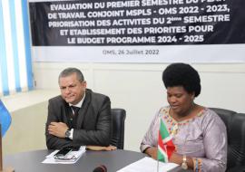 Réunion OMS-MSPLS pour l’évaluation   du 1er semestre du plan de travail 2022-2023 et présentation du budget programme 2024-2025