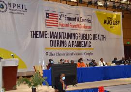 High level stakeholders at the 3rd Emmet A Dennis Scientific Conference in Monrovia