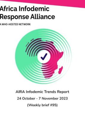 AIRA Infodemic Trends Report 24 October - 7 November (Weekly Brief #95 of 2023)