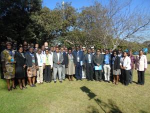 Congenital Rubella Syndrome (CRS) surveillance training and experience sharing workshop participants in Harare, Zimbabwe.