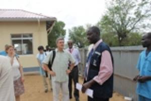 The WHO team and CIDA inspect the newly constructed maternity wing at Bor state hospital