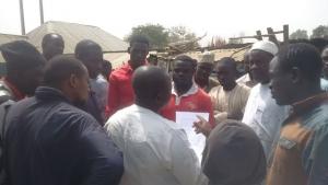 JAP members sensitizing traders in Bauchi Central Market, Bauchi State