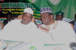 Honourable Minister of Health (right) and His Excellency, Governor of Sokoto State