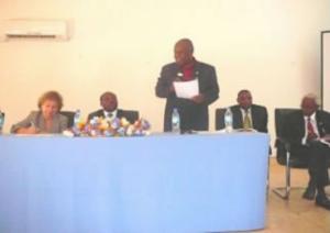 Dr. Rufaro Chatora, WR Tanzania delivering his remarks during annual IVD evaluation meeting, 26th - 29th March 2012