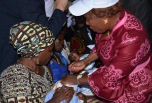 Marie-Irène Richmond, Présidente de la Commission nationale PolioPlus du Rotary a réitéré l’engagement du son organisation à mobiliser plus de fonds pour aider la Côte d’Ivoire.