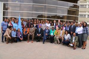 Group Picture WHO Ethiopia Country Office with WHO Director-General Elect, Dr Tedros Adhanom