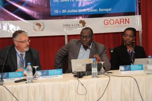 Le Directeur de  WHE AFRO, le Représentant de GOARN et la Conseillère de Africa CDC