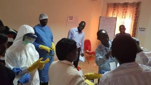 Practical session on proper use of PPEs in outbreak response
