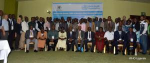 Experts from WHO HQ, AFRO, Uganda country office, the Ministry of Health and district officials attended the meeting 
