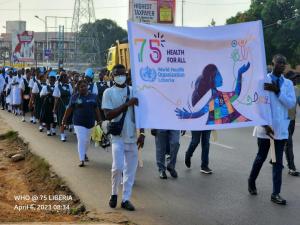 WHO75 walk the talk led by Para medical students 