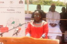 Hon. SaffieLowe-Ceesay launching the Tobacco Control Act