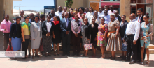 External and Internal Teams with Dr Haruna Jibril - Deputy Permanent Secretary (front row, sixth from left) and Ms Veronica Leburu Director Public Health (front row, third from left)