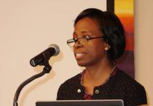 Dr Josephine Namboze, WHO Representative to Eritrea making remarks