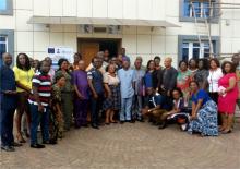 02 Commissioner for Health (middle) in group picture with participants  after the Partners Forum inauguration in Anambra