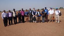 The team posing for a group photo at  Aweil airstrip