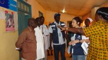 The WHO team conducting a monitoring visit in Wau Teaching Hospital 