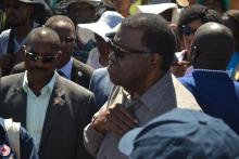 Head of State, His Excellency Dr Hage Geingob during this visit to the epicentre of the Hepatitis E outbreak in the Havana informal Settlement