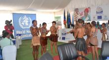 Cultural Performance at the launch of the Lady Pohamba Maternity Waiting Home in Gobabis