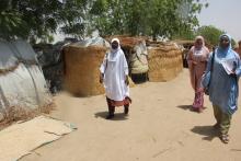 Commumity Health Champions during house-to-house visitation in IDPs camps in Borno_Photocredit_WHO-CEOnuekwe.JPG