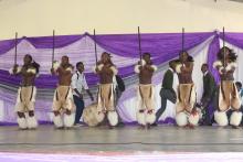 Students from Mlumati High school performing Swazi traditional dance