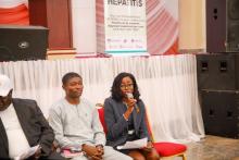 WHO’s Dr Funke Ilesanmi  of WHO making remarks during an interactive session