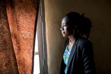 Huguette Vithya, photographed here is an Ebola Survivor, in Butembo - North Kivu - DRC. Credit: UNEERO/Martine Perret