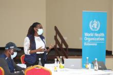 Dr Violet Mathenge, Epidemiologist delivering closing remarks on behalf of WHO Botswana