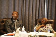 Dr Owen Mugurungi, Ministry of Health and Child Care, Director AIDS and TB  (left)  and Dr Ruth Labode, Member of Parliament 