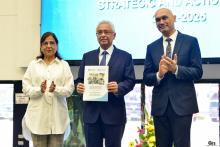 Launching of the National ICOPE Strategic and Action Plan 2022-2026 by Prime Minister of Mauritius, Honourable Pravin Kumar Jugnauth in the presence of the Minister of Health and Wellness, Dr Hon. Kailesh Kumar Jagutpal; the Ministry of Social Integration, Social Security and National Solidarity, Hon. Mrs. Fazila Jeewa-Daureeawoo,  the WHO Representative, Dr Anne Ancia  and other eminent personalities