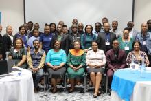 Participants from the training joined by the Health leadership in the country during the closing ceremony of the training. 