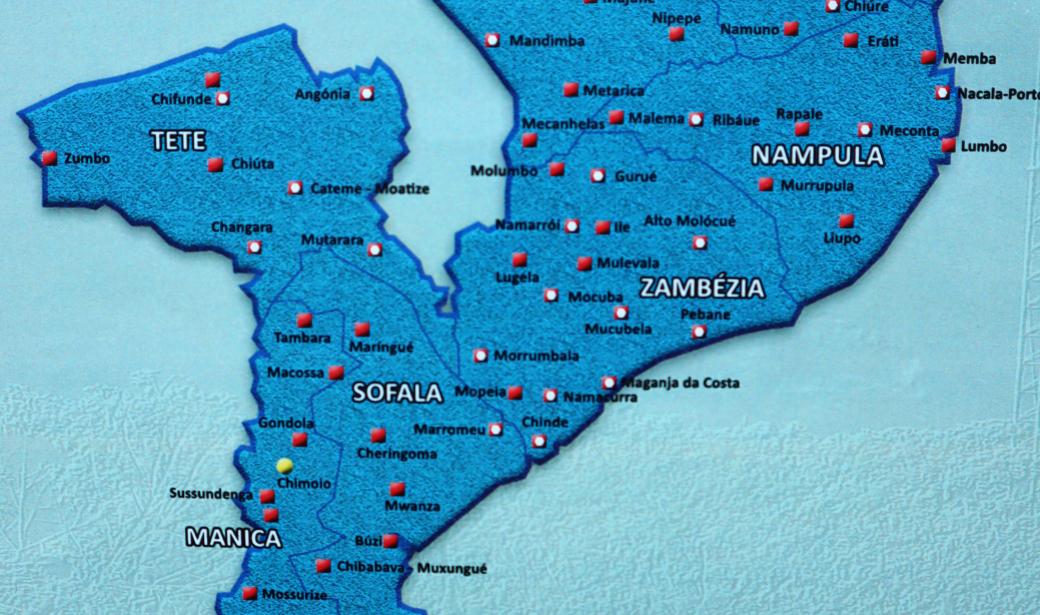 ICS map of all their community radios in Mozambique