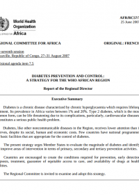 Diabetes prevention and control: a strategy for the WHO African Region