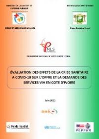 Page de couverture de l'étude sur l'évaluation de la crise sanitaire COVID-19
