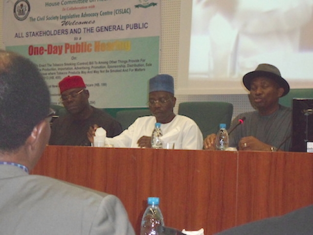 Hon. Ndudi Elumelu and other House Committee members on Health at the Event