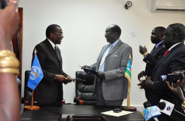 The Signing of the Basic Agreement between the World Health Organization and the Government of the Republic of South Sudan for the Establishment of Cooperation.